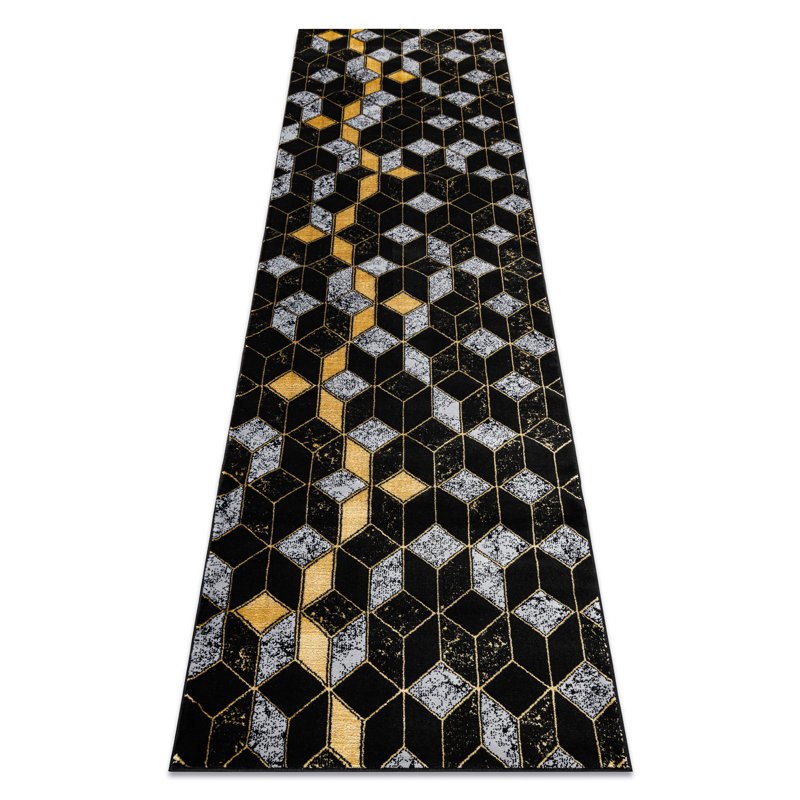 Karlov Geometric Area Rug, Runner 80 x 300cm