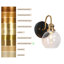 Yedidalga 1-Light Dimmable Black/Copper Armed Sconce