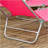 Outsunny 2 Piece Folding Chaise Lounge Chairs, Pool Sun Tanning Chairs, Outdoor Lounge Chairs With 6-Position Reclining Back, Breathable Mesh Seat, Headrest For Beach, Yard, Patio, Pink-465068226