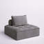 Chaise longue en velours de 105,41 cm de large-768841750