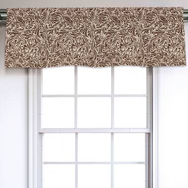 Bless international Floral Sateen Ruffled 54'' W Window Valance in