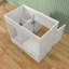 Meuble-lavabo blanc de 36 po seulement, base de meuble-lavabo autoportant Shaker, armoire de rangement à fermeture en douceur, prêt à assembler RTA, poignées en nickel brossé