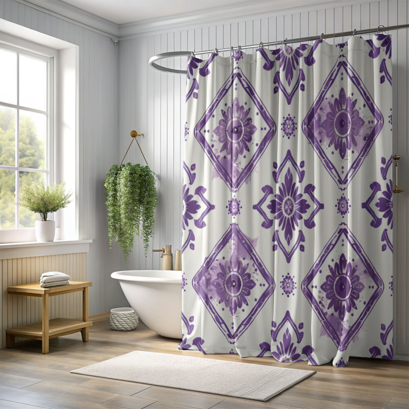 Rideau de douche Boho Style - Premium, H 74 po x l 71 po