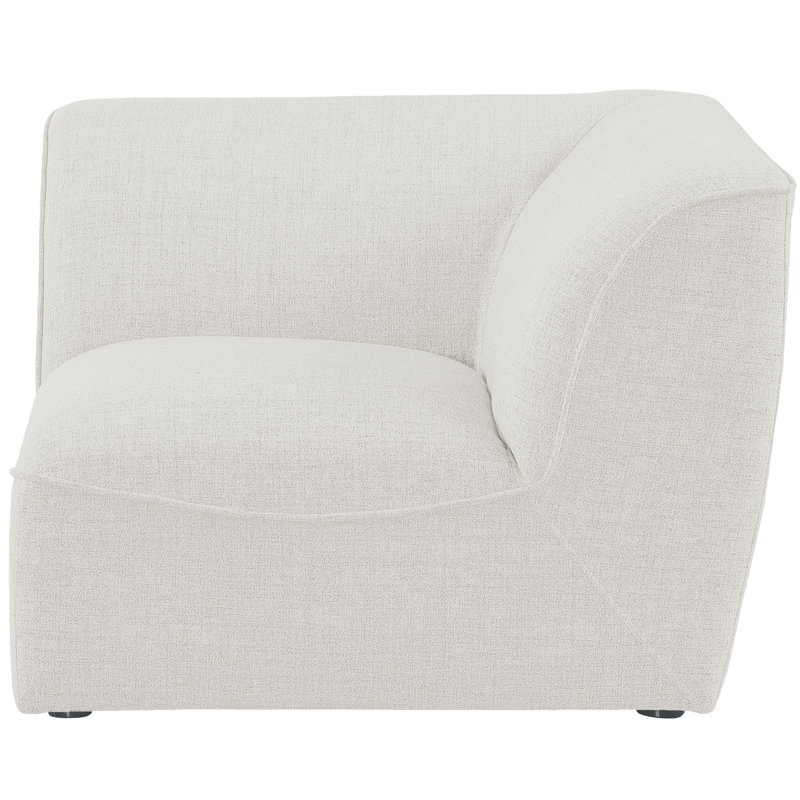 Arens Upholstered Accent Chair, Cream Linen Textured Fabric