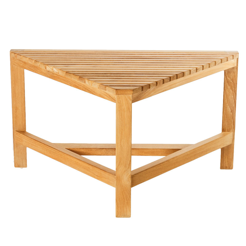Hieu 31.5'' W Teak Corner Shower Bench