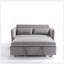 Canapé-lit convertible futon 3 en 1, canapé-lit en velours de 55 po avec 2 coussins, dossier inclinable, poches latérales pour le salon, canapé-lit-118043326