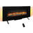 Antique Black Curved Electric Fireplace - 1400W Heat, 5000 /H, 4 Ember Bed Colors, Wall Mounted, Clear Digital Display With Front /H Flame Timer Function, Tempered Glass & Sheet Metal