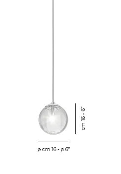 Puppet Suspension P Smoky Transparent Glossy Chrome G9 Ul, Crystal Transparent, Glossy Chrome, 85" H x 6" W x 6" D