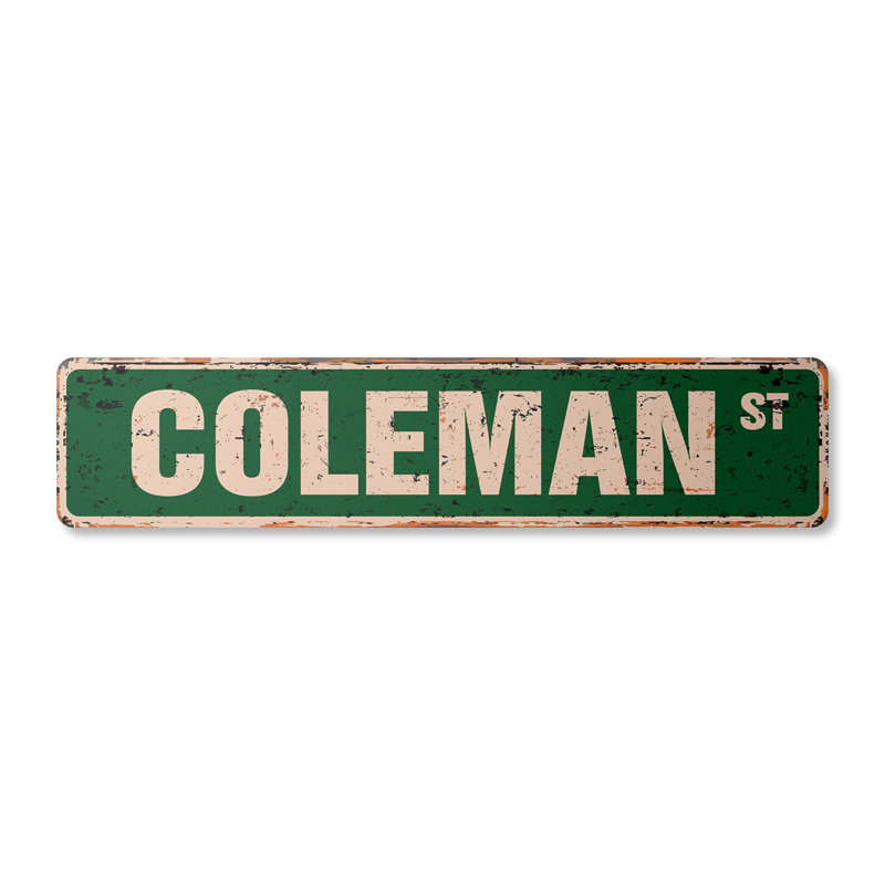 Plaque de rue Coleman en plastique robuste 4 po x 18 po