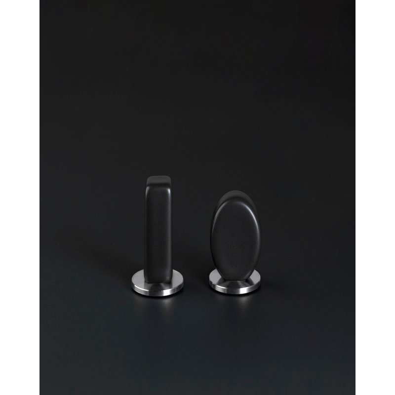 Acquaco Linki Io Deck Mount Three-Hole Widespread Bidet Faucet with 6'' Spout Reach, Satin Rose Gold PVD-Black Brilliant