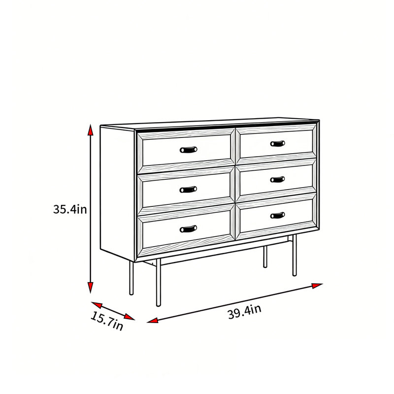 Commode d'appoint moderne et simple, H 35,4 po x l 39,4 po x P 15,7 po