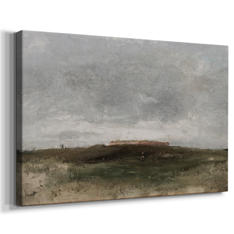 Paysage rétro-CMXLV III, H 13 po x l 19 po x P 1,5 po, Toile tendue