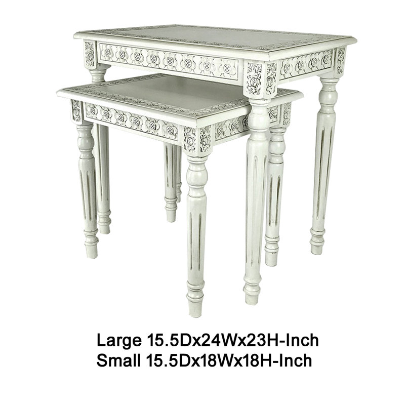 Malbaie Solid Wood Nesting Tables