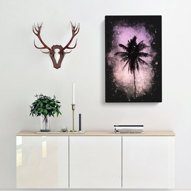 Summer Palm Tree - Wrapped Canvas, 60cm H x 40cm W x 3cm D