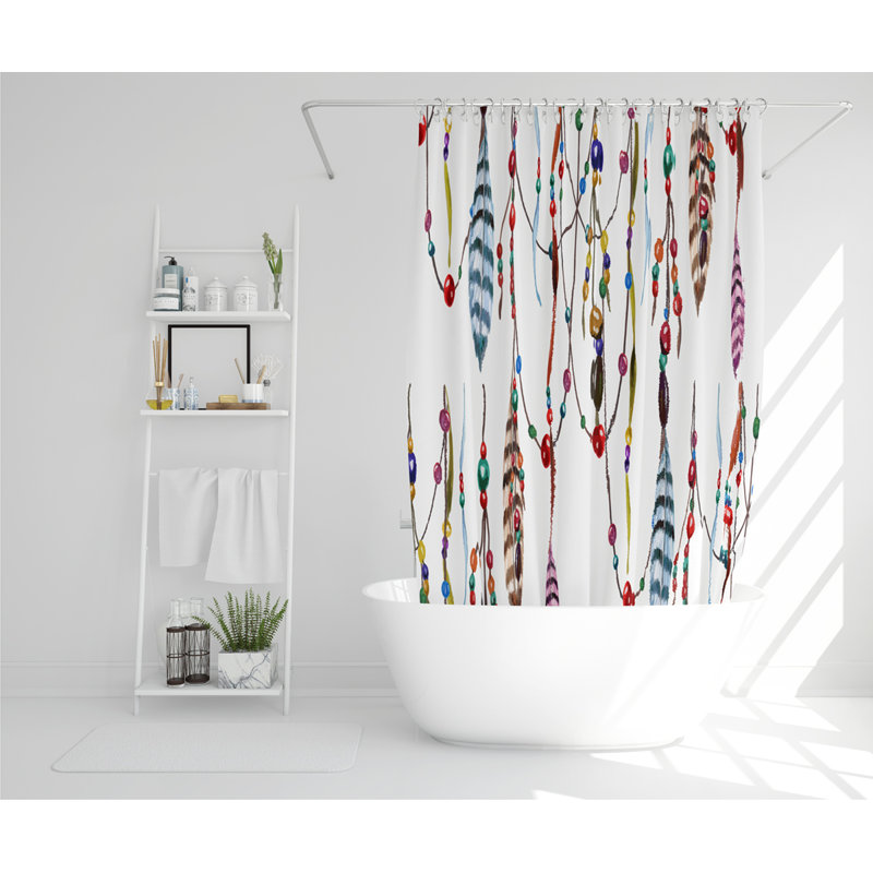 Buddleia Polyester Shower Curtain Set