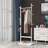  Solid Rubber Wood Freestanding Coat Rack, Antique White, Easy Assemble Storage for Entryway Bedroom Living Room-92141115