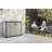 Keter Patio Store 4.6x4 ft. Horizontal Durable Resin Outdoor Storage Shed With Floor and Double Doors for Garden Patio Furniture and Tools