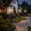 Lampadaire d'extérieur de style crépuscule à l'aube 3 lumières 24 po Modern