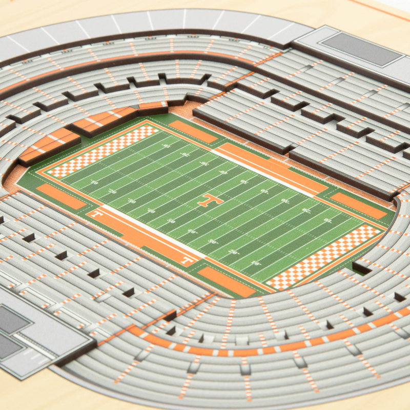 Tennessee Volunteers 3D Stadium Wall Art in Team Colors