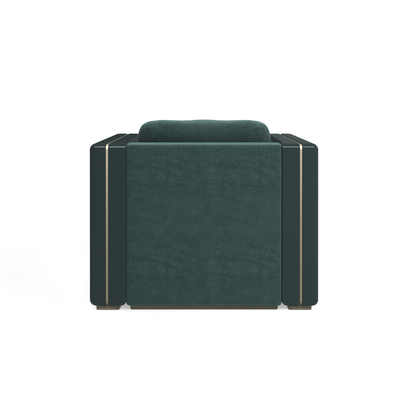 Caracole Armchair, Green, Green Polyester