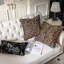 Housse de coussin en chenille 1 pièce à imprimé zébré 20 po x 20 po pour canapé-lit, salon, chambre à coucher