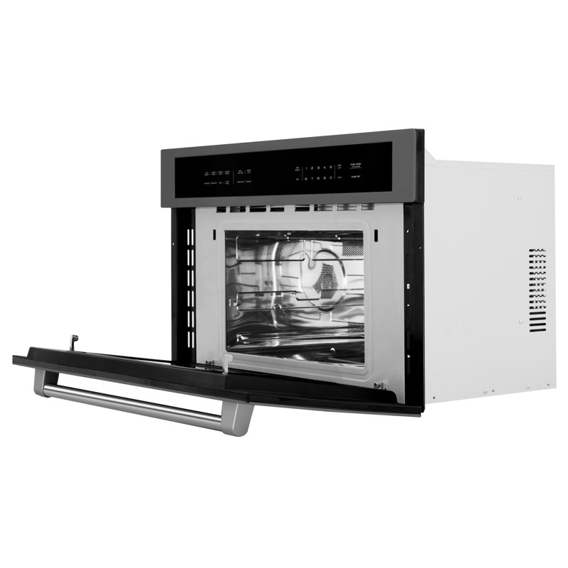 ZLINE 30 in. 1.6 cu ft. Convection Microwave Oven in Steel with Speed and Sensor Cooking, Black Stainless Steel
