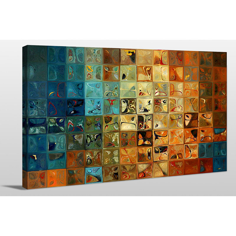 « modern tile art #11, 2009 », reproduction d’impression sur toile, H 18 po x l 30 po x P 1 po, Toile tendue
