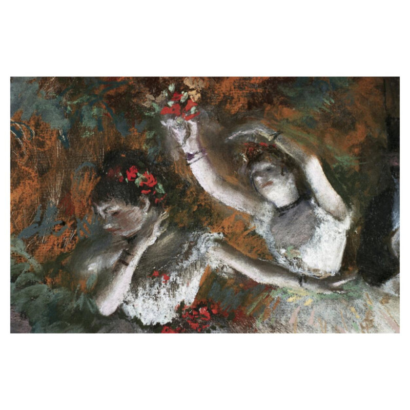 Détail des ballerines de la répétition par Edgar Degas - Estampe numérique, H 32 po x l 40 po