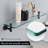 20 Inches Floating Shelf Tempered Glass Wall Mount Bracket 304 Stainless Steel Matte Black-951753213