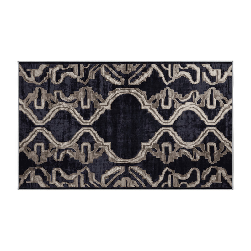 Machine Washable Purple Area Rug, Rectangle 2' x 3'