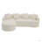 99-Inch Boneless L-Shape Sectional Sofa with Curved Chaise-1727742943