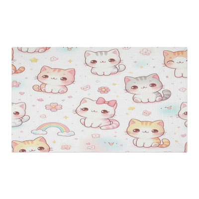 Tapis tressé Pastel Meow