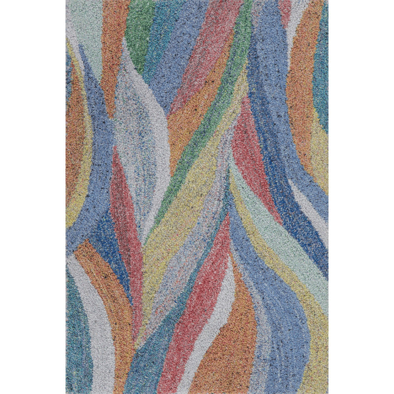 Global Recycled Standard Desertscape Hand-Tufted Indoor/Outdoor Rug Multicolor, Rectangle 2' x 3'