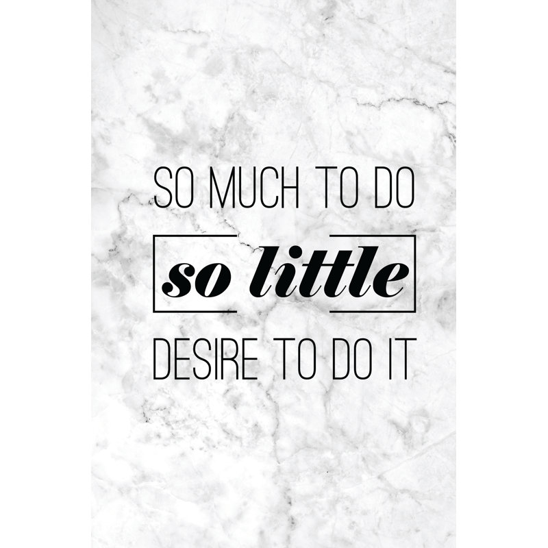 So Much To Do Marble - Wrapped Canvas Print, 122cm H x 81cm W x 3.8cm D
