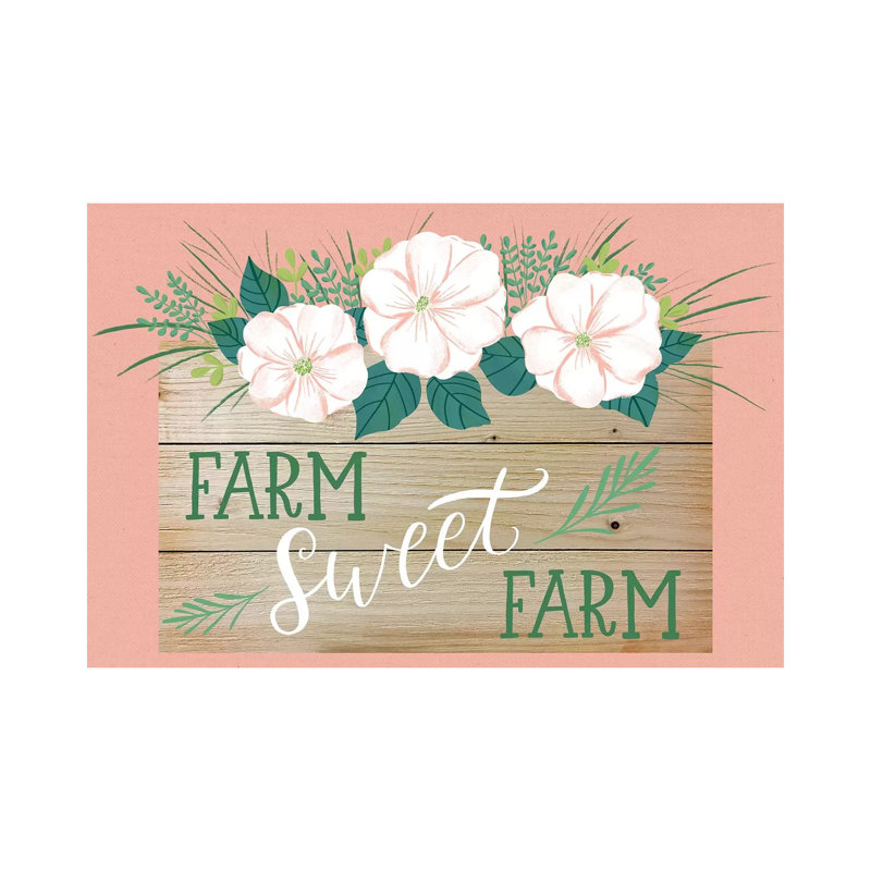 Farmhouse Flowers II by Amanda Mcgee - Wrapped Canvas Print, 66.04cm H x 101.6cm W x 1.91cm D