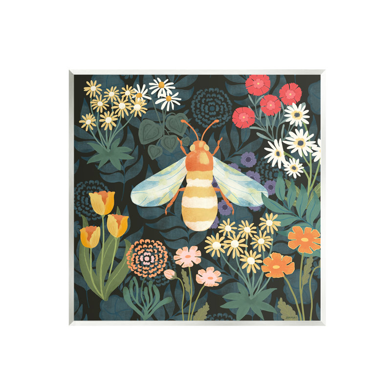 Plaque murale Bumble Bee Garden par Jennifer Brinley Levison Designs