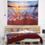 Polyester de couleur coucher de soleil couleur coucher de soleil avec des eaux vives tapisserie avec accessoires suspendus inclus-28489634