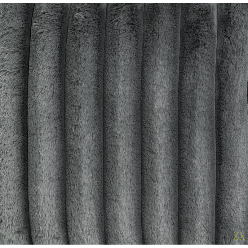 40 Inch Gunmetal Memory Foam Lounger, Dark Gray Polyester
