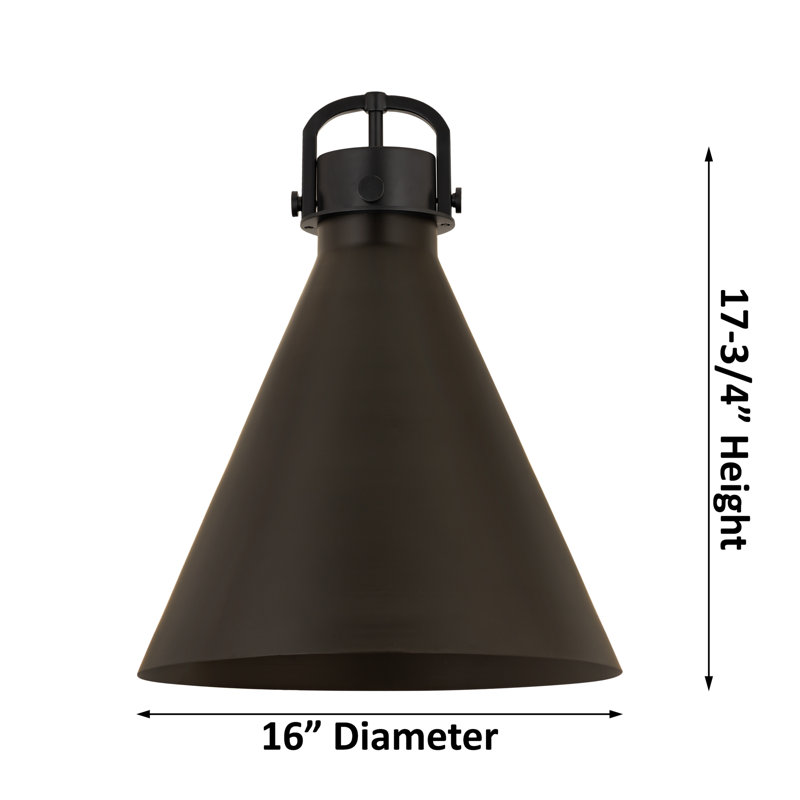 Berthenia 1 - Light Single Pendant, Polished Nickel, 19.63" H x 16" W x 16" D