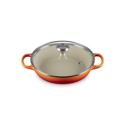 Le Creuset Enameled Cast Iron Signature Round Braiser With Glass Lid