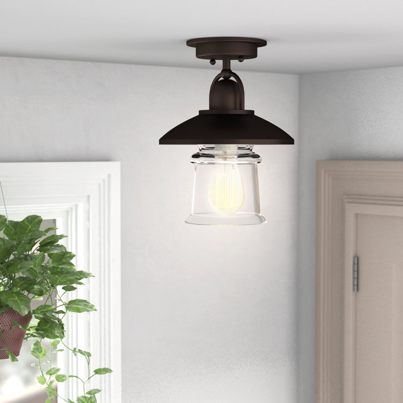 Holbeach Glass Semi Flush Mount