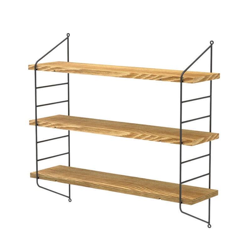 Industrial Wall Mounted Floating Shelf, 55 cm H x 58 cm L x 15 cm D