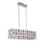 6-Light Chrome Chandelier With Clear And Smoke Crystals