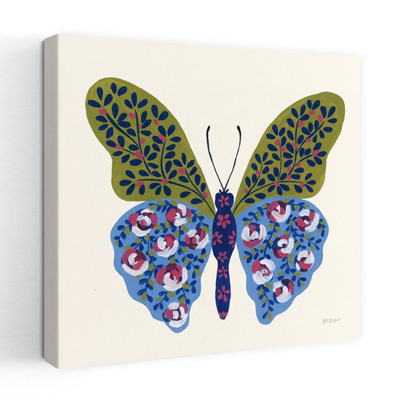 «Blooming Butterfly I Butterfly», art floral, H 18 po x l 18 po