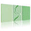Ensemble d'art mural vert sur toile tendue à motif abstrait vert pour décor de chambre à coucher ou de bureau-1716134244