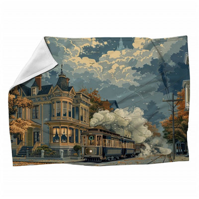 Streetcar Machine Printed Throw Blanket