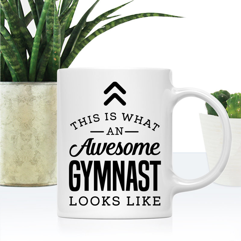 Tasse à thé en céramique, This Is What Awesome, Apparence de gymnaste
