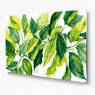 Botanical Lemon Balm Green Metal Wall Art