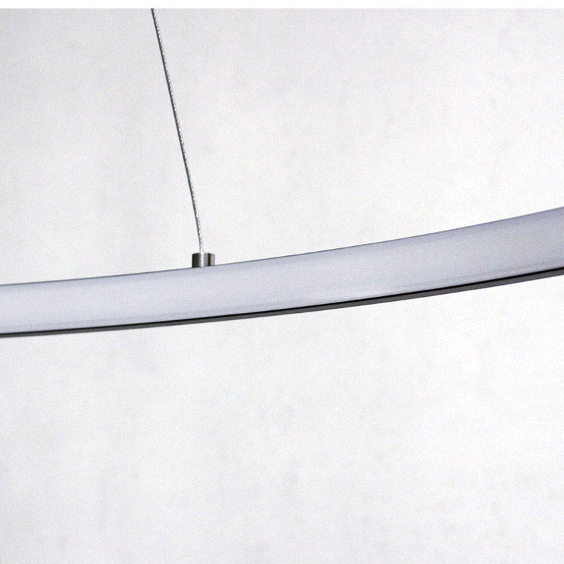 Stockham 1-Light Circle Chandelier Round Kitchen Island Pendant Remote Dimmable, Black, 0.8" H x 45.3" W x 45.3" D