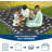 9x12ft Black & White 320GSM PP Woven Reversible Outdoor Patio Rug, Waterproof Foldable Portable Floor Rug With Storage Bag For RV Camping Beach Backyard Deck-258572530-258572531